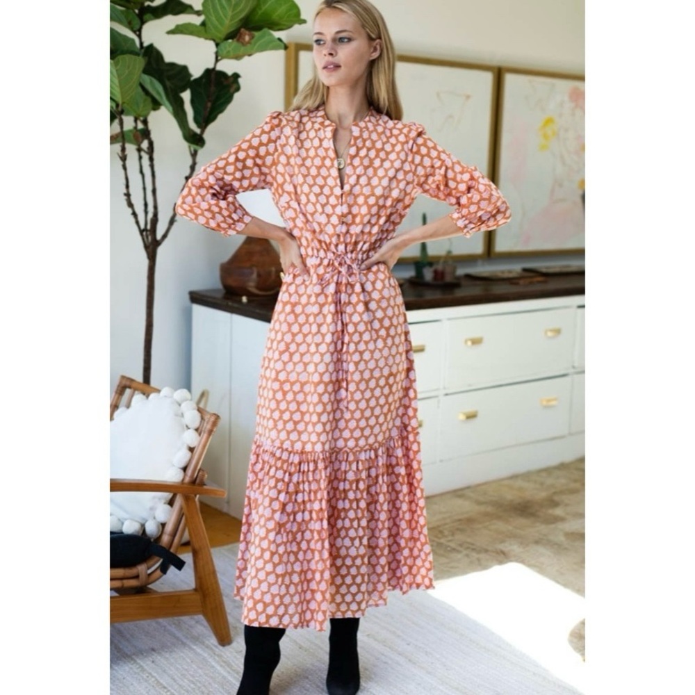 Emerson Fry India Collection Frances Dress Maxi Gigi Print